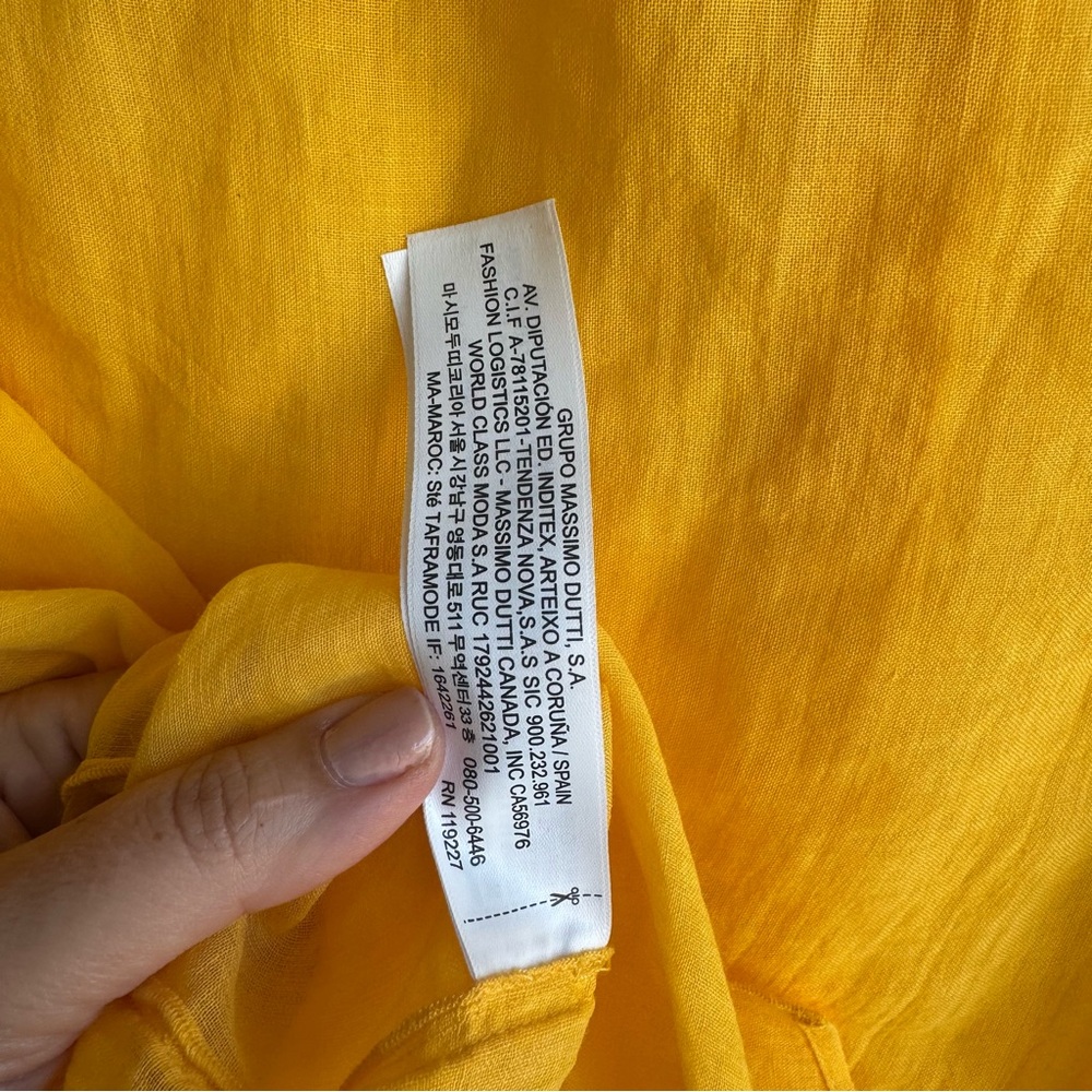 Massimo Dutti Button-Down Sheer Oversized Blouse … - image 8